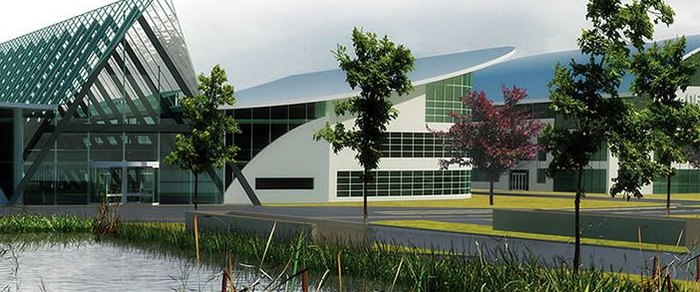 A modern industrial and office development