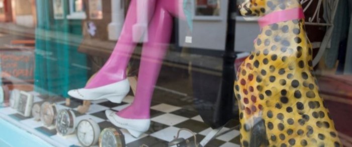A window display at an independent shop in Preston